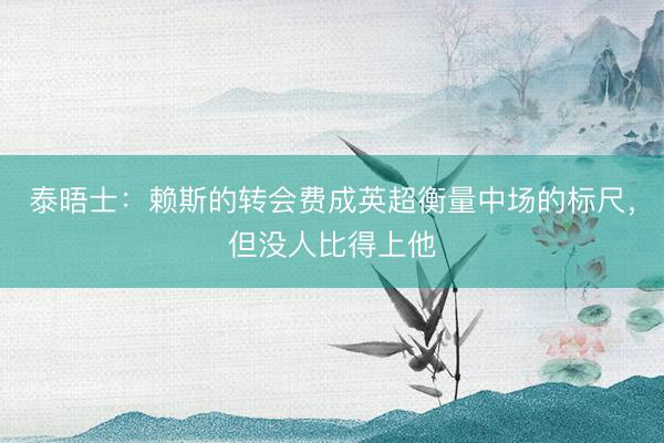 泰晤士：赖斯的转会费成英超衡量中场的标尺，但没人比得上他