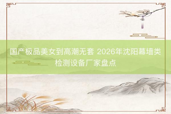国产极品美女到高潮无套 2026年沈阳幕墙类检测设备厂家盘点