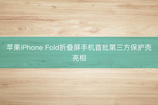 苹果iPhone Fold折叠屏手机首批第三方保护壳亮相