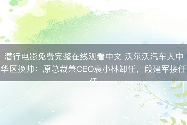 潜行电影免费完整在线观看中文 沃尔沃汽车大中华区换帅：原总裁兼CEO袁小林卸任，段建军接任