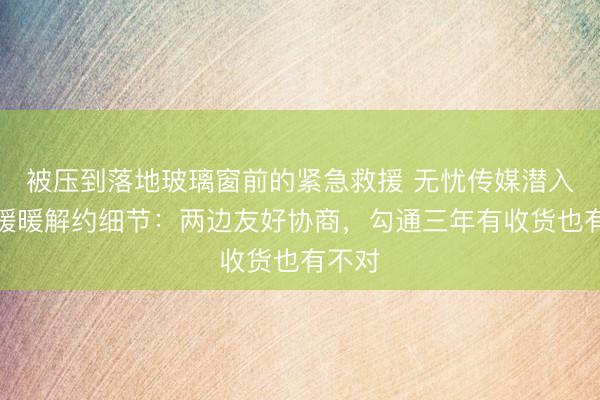 被压到落地玻璃窗前的紧急救援 无忧传媒潜入与王暖暖解约细节：两边友好协商，勾通三年有收货也有不对