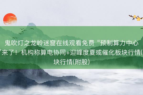 鬼吹灯之龙岭迷窟在线观看免费 “预制算力中心底座”来了！机构称算电协同+迎峰度夏或催化板块行情(附股)